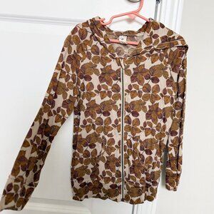 Kate Quinn Organics kids long sleeve zip front skinny kanga hoodie 7 years